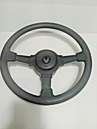 1982 - 1989 Vintage Pontiac Firebird Trans Am Black Leather Steering Wheel Oem
