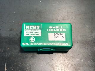 Vintage Rcbs Shell Holder 16 09216 Or 9mm Luger Box