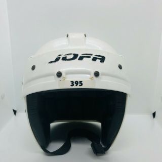 Vintage Jofa 395 White Ice Hockey Helmet Classic Equipment - Size 50 - 57