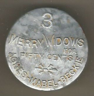 Vintage 3 Merry Widows Condom/rubber Prophylactics Aluminum Tin