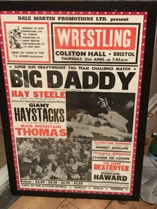 Vintage Wrestling Posters Colston Hall.  Big Daddy.  Giant Haystack