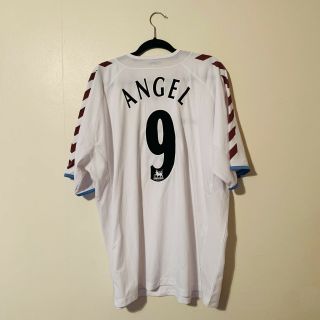 Angel 9 Aston Villa Football Shirt Men’s Xxl Away Hummel Vintage