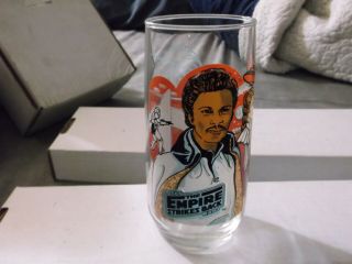 Vtg 1980 Star Wars Empire Strikes Back Burger King Glass Lando,  Leia,  Solo