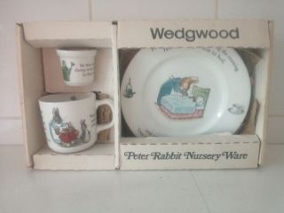 Vintage Wedgwood Peter Rabbit Nursery Ware 4 Piece Set