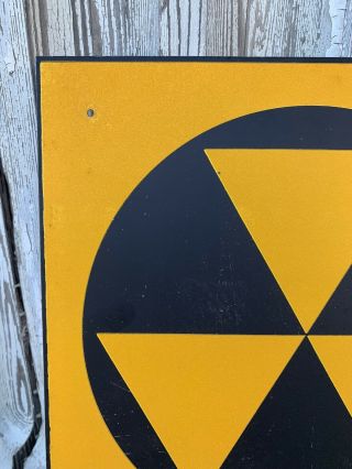 Authentic Vintage FALLOUT SHELTER SIGN US Gov Issue14 X 10 Small 3