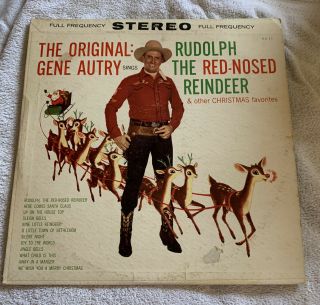 Vintage Gene Autry Rudolph The Red - Nosed Reindeer 1962 Lp Vinyl Record