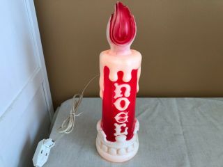 Vtg Empire Blow Mold Noel Christmas Candle Candlestick 13 Inch Table Top 1970