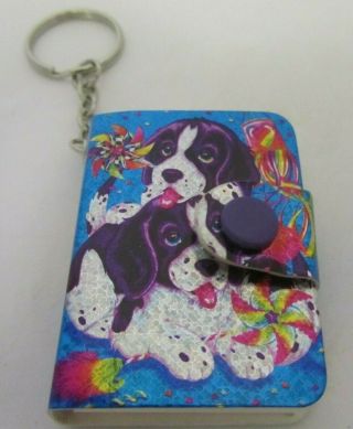 Vintage Lisa Frank Dream Writers Notepad Mini Keychain Velvet And Violet Dogs