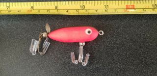 Vintage Heddon Tiny Torpedo Fishing Lure Red C - Lector