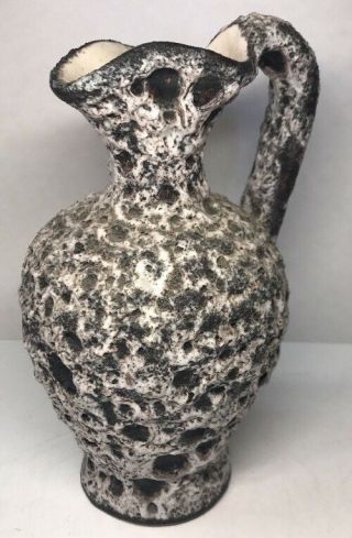 Vase Pichet Fat Lava Vintage Vallauris Style Le Vaucour H 21,  5 L 14 L 11 Cm