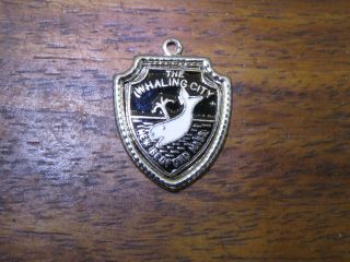 Vintage Silver Massachusetts State Bedford The Whaling City Shield Charm E1