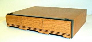 Vintage 3 Drawer 42 Audio Cassette Tape Cabinet Faux Wood