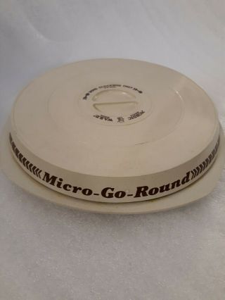 Vintage Nordic Ware Micro - Go - Round Microwave Oven Wind Up Rotating Base