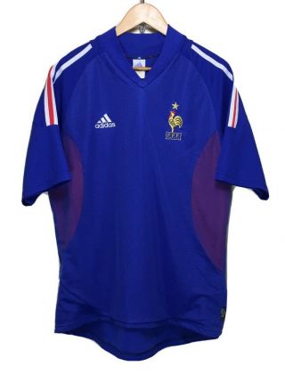 Vintage France 2002/04 Adidas Home Football Soccer Shirt Jersey T Maillot Size L