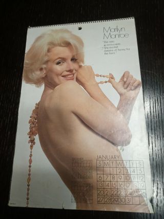 Vintage Marilyn Monroe Calendar 1952? 8x12.  5