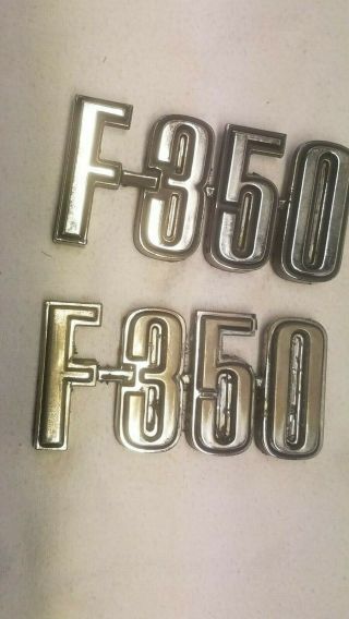 1974 Vintage Ford F - 350 Truck Fender Emblems