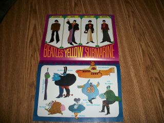 Vintage Beatles Poster The Yellow Submarine From 1968