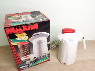 Vintage Milk Frother Cappuccino Crazy By Maxim Model Cc - 30 With Box