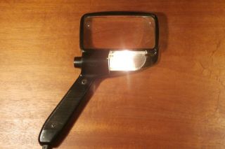 Vintage " Bausch & Lomb " Electric Light Magnifying Glass 4 " X 2 " Lens Iconic