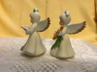 Vintage 1991 Lefton Japan Ceramic Choir Angels set of 2 00370 2