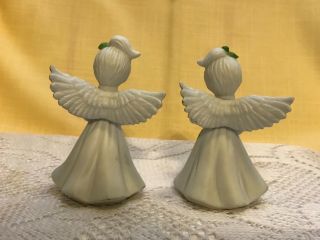 Vintage 1991 Lefton Japan Ceramic Choir Angels set of 2 00370 3