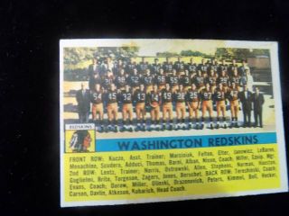 Vintage Topps 1956 Washington Redskins Team Card 61