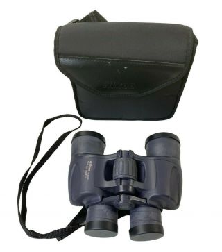 Vintage Nikon Action 8x40 8.  2 Egret Ii Binoculars With Carry Case Black