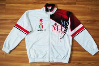 Ac Milan Vintage Lotto Football Trackt Top Jacket 1993/94 Maldini Era Size M