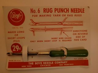3 VINTAGE RUG PUNCH NEEDLES NO.  6 TWO BOYE AND 1 AUNT LYDIA ' S 2