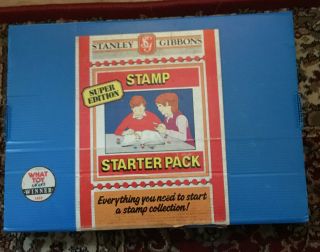 Vintage Stanley Gibbons Stamp Starter Pack Stamp Bug Club & Transworld Album