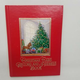 Nos Vintage Hallmark 8 Yr Christmas Card Record And Address Hardcover Book Usa