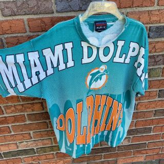 Vintage 1994 Miami Dolphins Magic Johnson T’s Retro Shirt Nfl All Over Print Usa