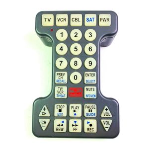 Tek Partner Vintage Big Buttons Universal Remote Control Tv Vcr Cable Sat