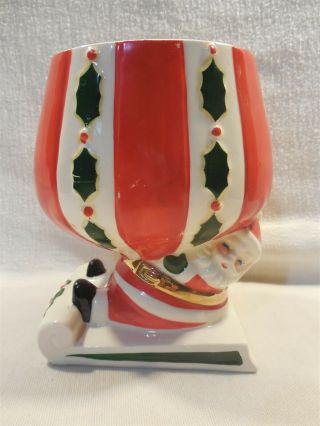 Vintage Rubens Originals Japan Ceramic Christmas Santa Planter Vase 226 6 "