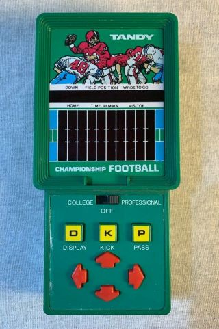 Vintage Tandy Championship Electronic Football Handheld Game 1980 