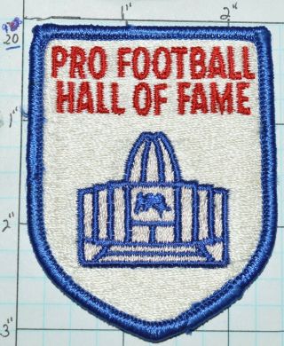 Pro Football Hall Of Fame Canton Ohio Vintage White Souvenir Patch