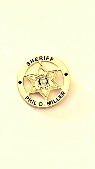 Vintage Former Sheriff Phil D.  Miller Douglas County Georgia Lapel Pin