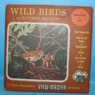 Vintage View Master 1958 Wild Birds Of North America Reels & Storybook Set
