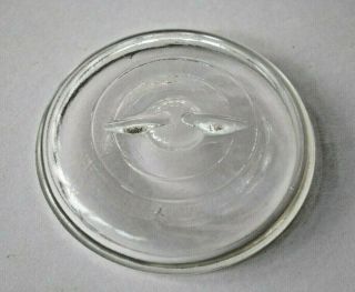 Vintage " Button Top " Lid For Regular Mouth Wire Bail Closure Ball.  Canning Jar