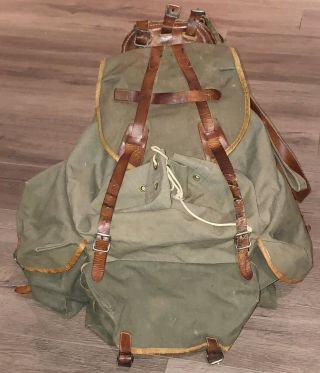 Vintage Military Wwii World War Military Army Backpack Bag Rucksack German?
