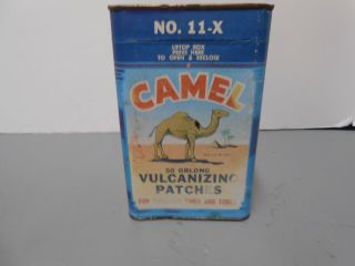Vintage Camel Vulcanizing Patches Box With Tin End No.  11 - X