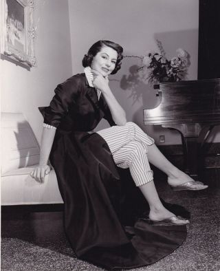 Cyd Charisse Vintage 1950s Pajamas Fashion Portrait Photo