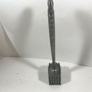 Vintage Cast Metal Aluminum Meat Tenderizer Hammer Retro Kitchen Gadget