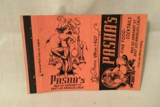 Vintage Advertising Matchbook Pasha 