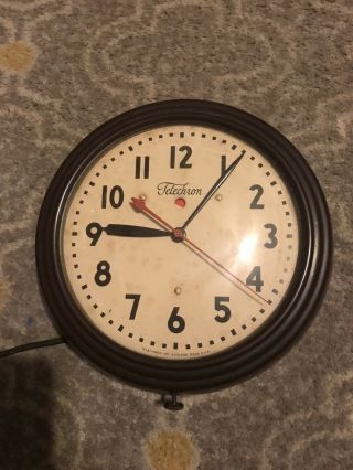 Vintage Telechron Electric Wall Clock 1h1308