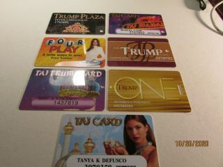 Vintage Trump Hotel Casino - Atlantic City,  Nj - Slot Cards (7) Different -