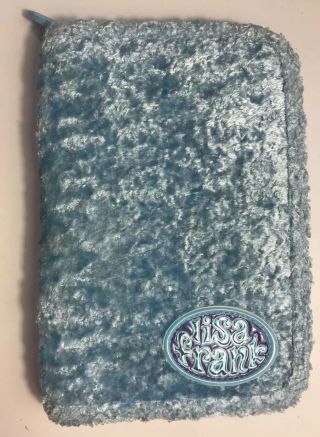 Lisa Frank Vintage Plush Fuzzy Planner Zipper Incomplete