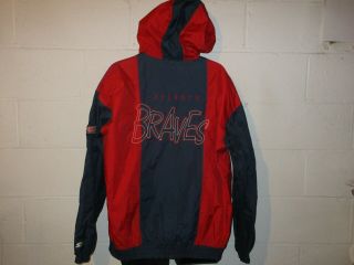 Vintage 90s Starter Atlanta Braves Pullover Windbreaker Jacket Xl