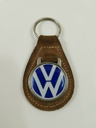 Vw Volkswagen Vintage Leather Keychain Key Chain Ring Fob