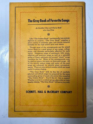 Vintage Songbook THE GOLDEN BOOK OF FAVORITE SONGS Hall & McCreary Chicago 3